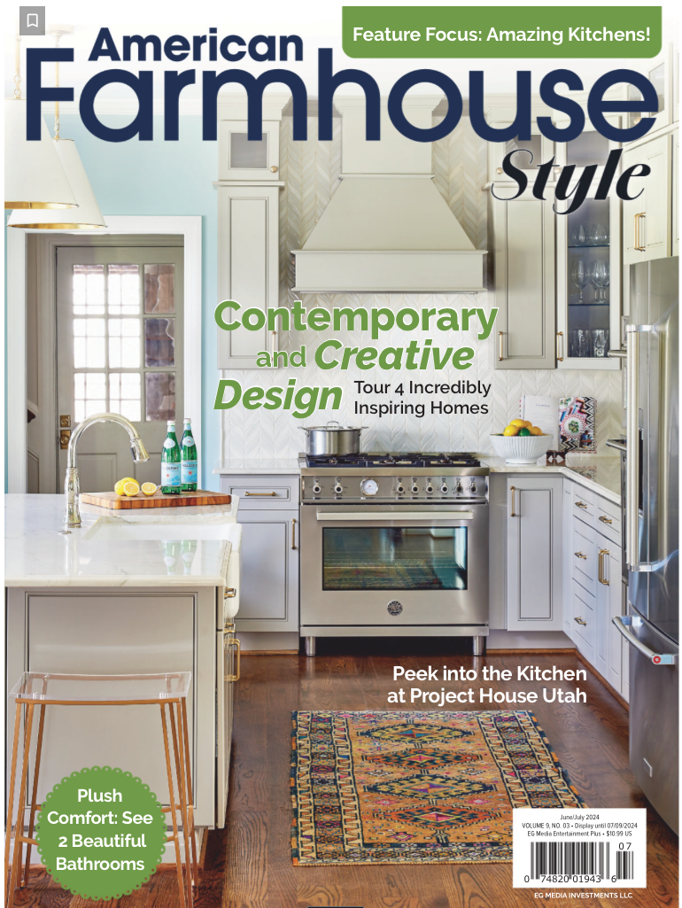 TKS Design Group’s Vintage French Farmhouse Project Featured in American Farmhouse Style Magazine
