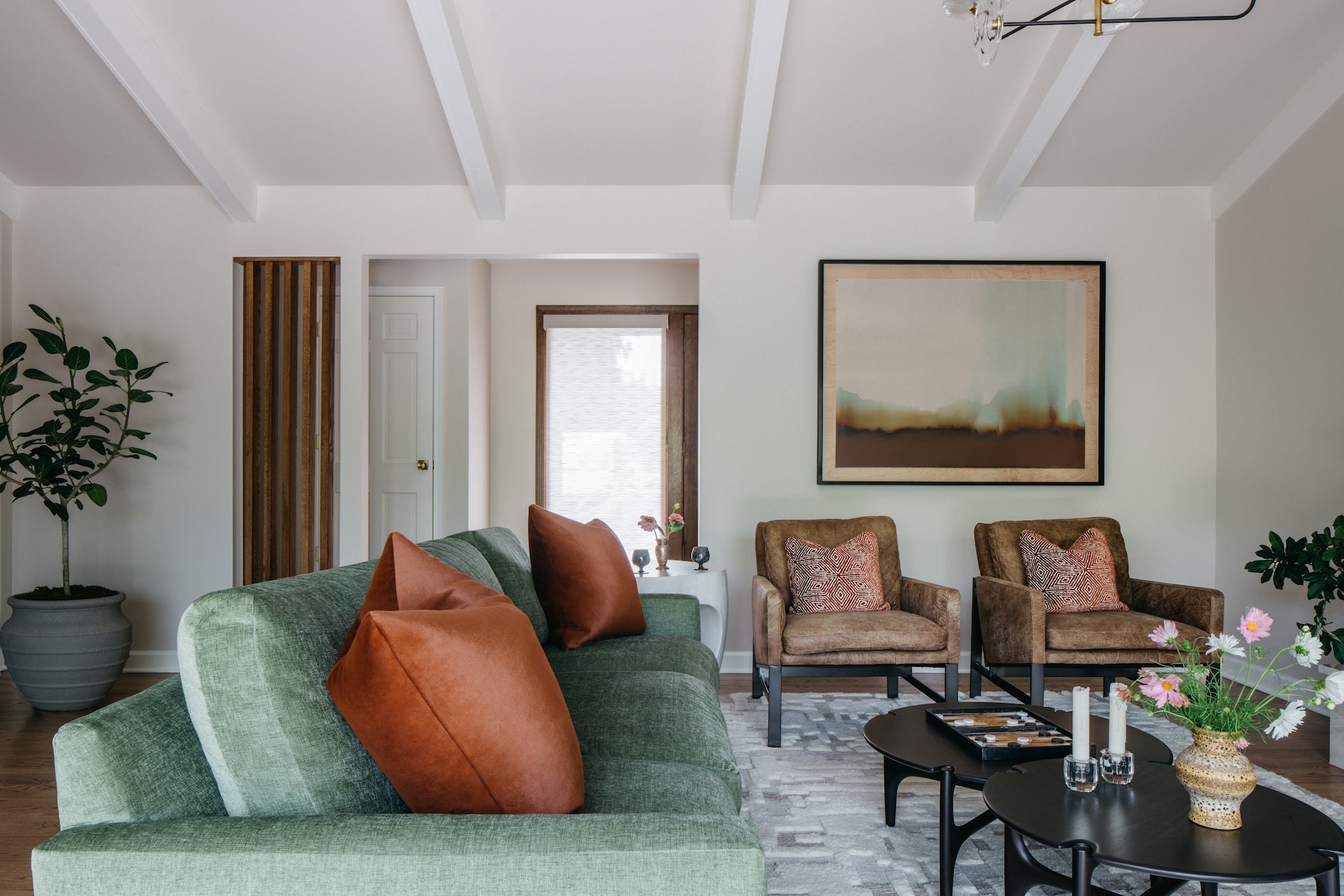 living-room-furnishings-green-sofa