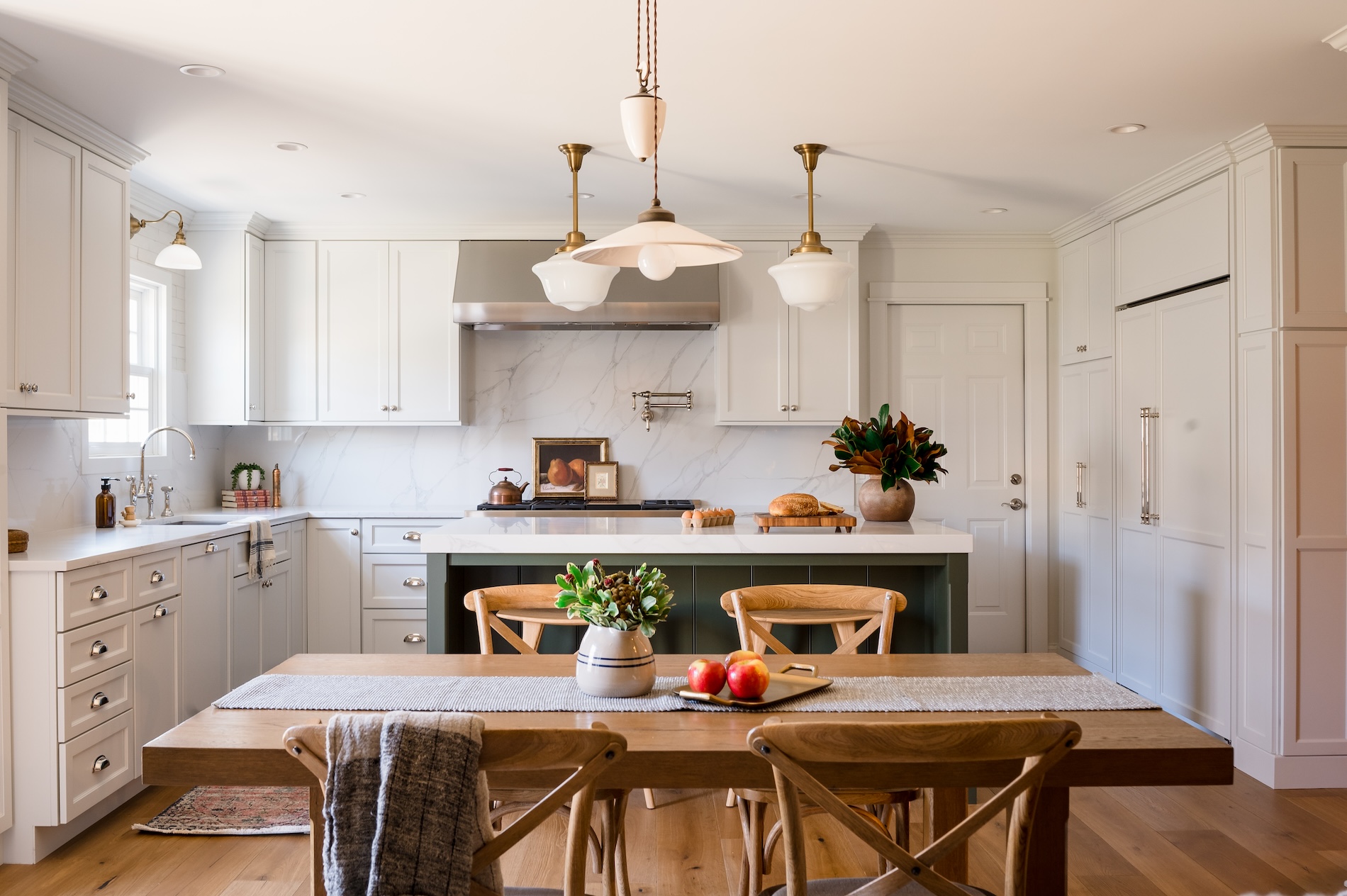 Kitchen Design With Integrated Fridge Appliance Panels