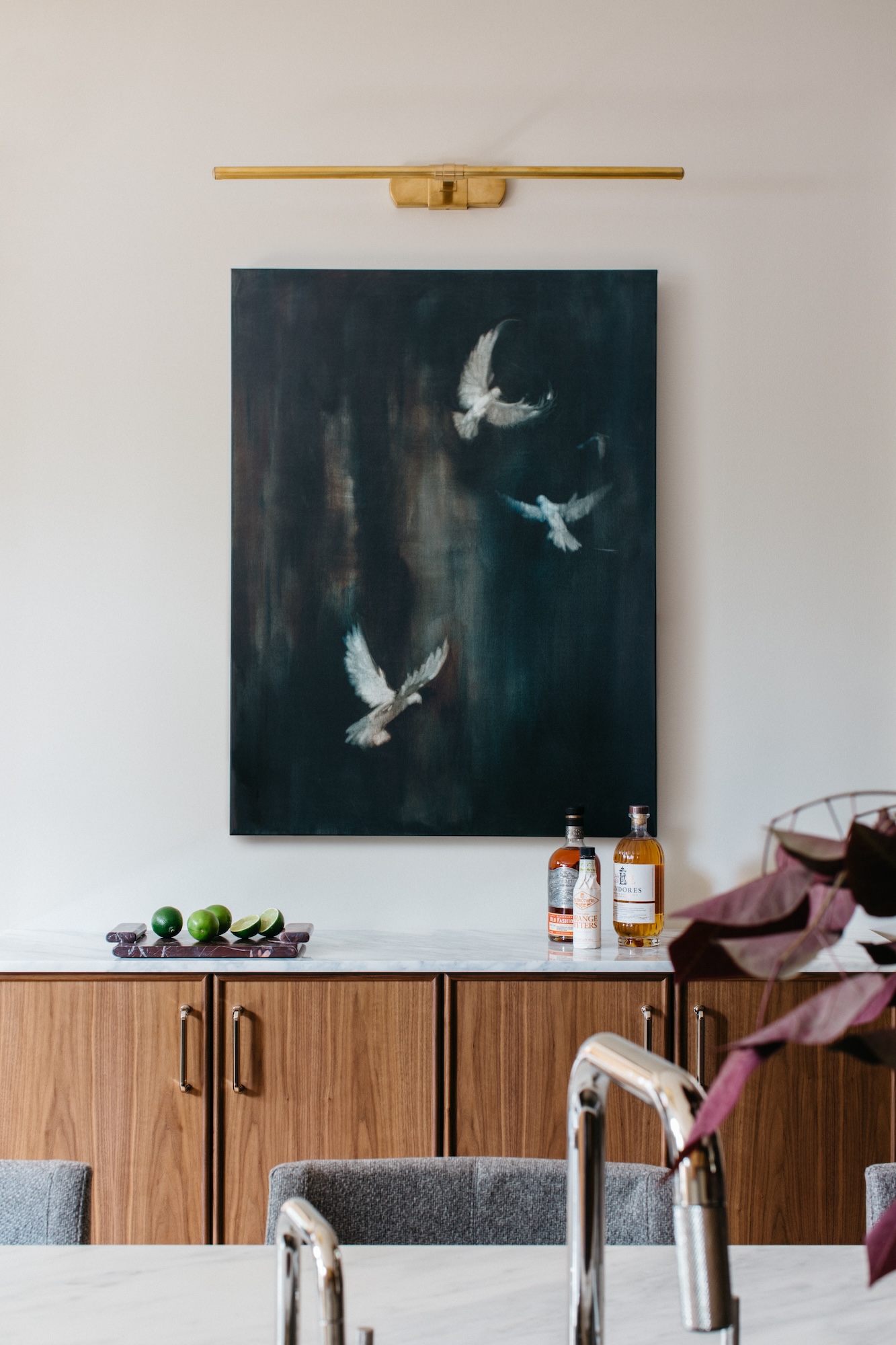 kitchen-artwork-white-birds-on-black
