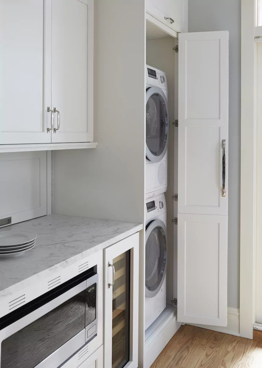 stacked-washer-dryer-laundry-kitchen-design