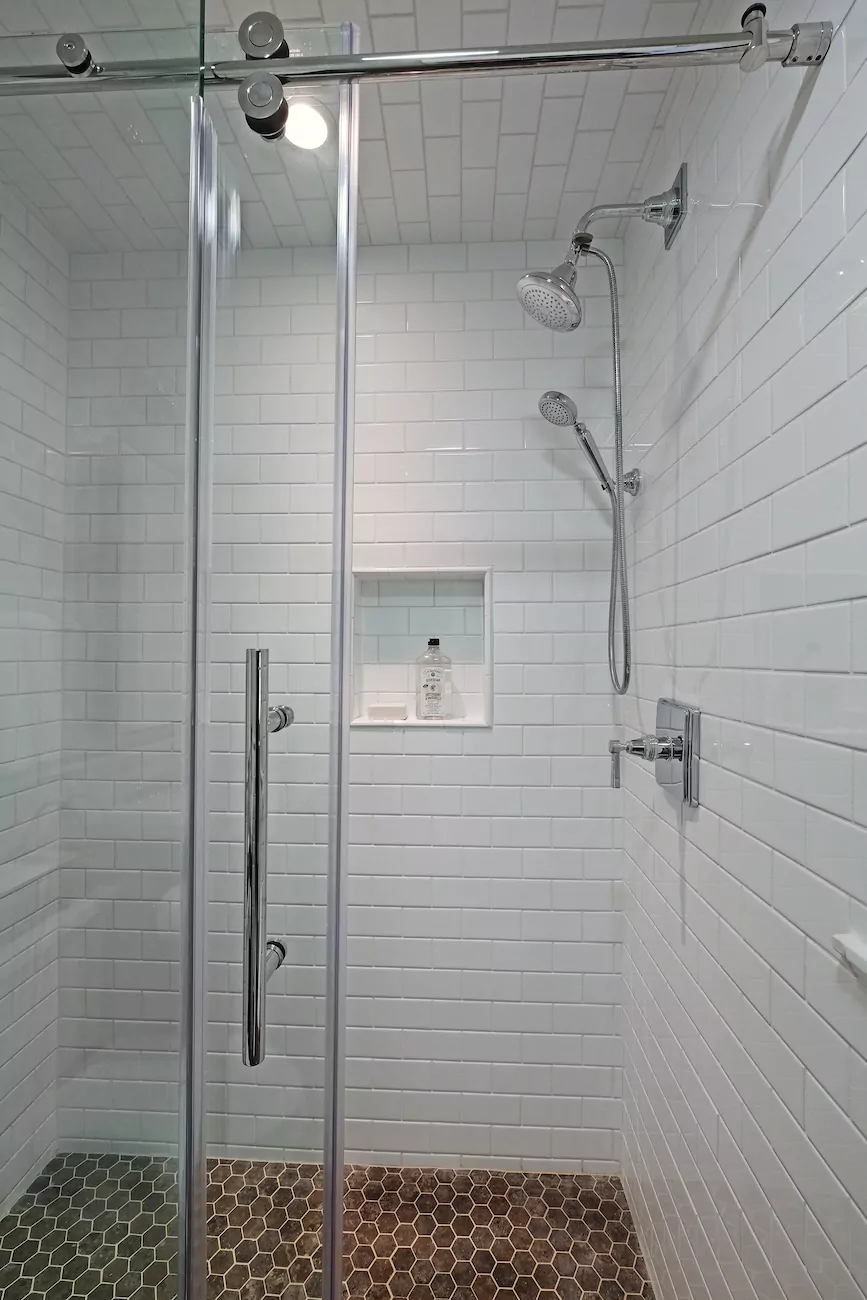 white-tile-shower-ceiling-design