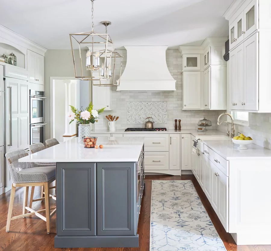 White And Gray Kitchen Remodel